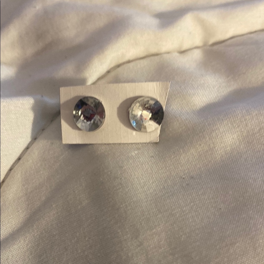 Sparkling Silver Stud Earrings